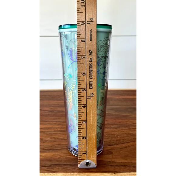 NWT Starbucks Holiday 2022 Color Change Enchanted Forest 24oz Tumbler Mint - Picture 5 of 6